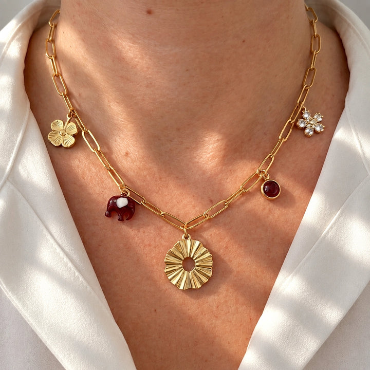 Collier charms personnalisé femme à composer