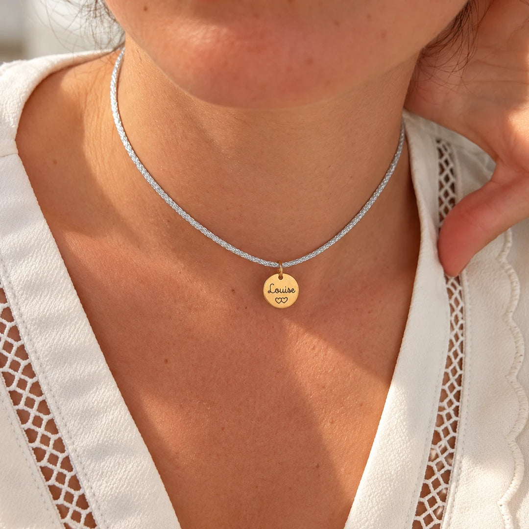 Collier ras du cou chocker avec cordon paillettes
