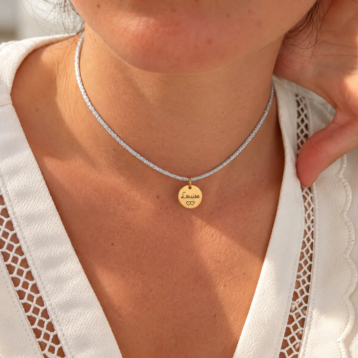 Collier ras du cou chocker avec cordon paillettes