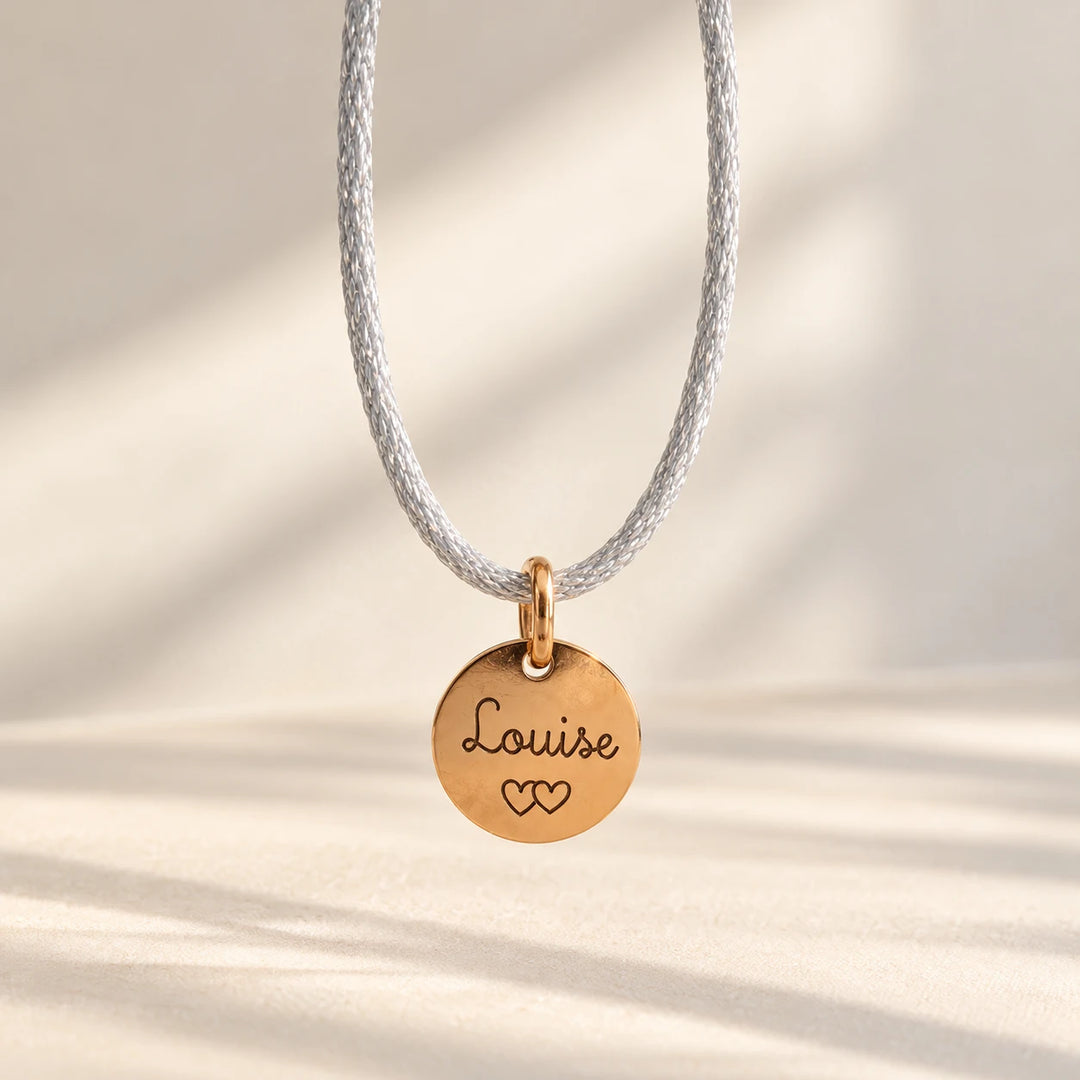 Collier ras du cou chocker avec cordon paillettes bleu