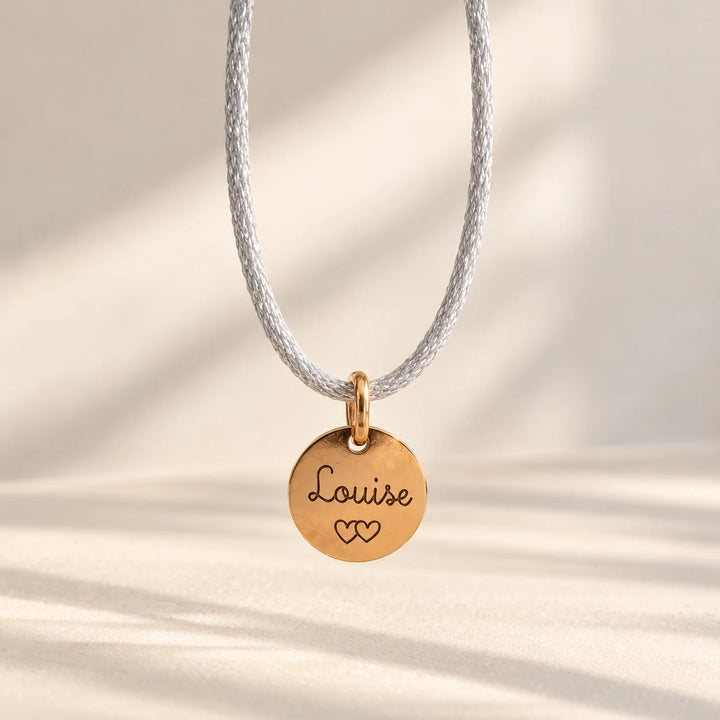 Collier ras du cou chocker avec cordon paillettes bleu