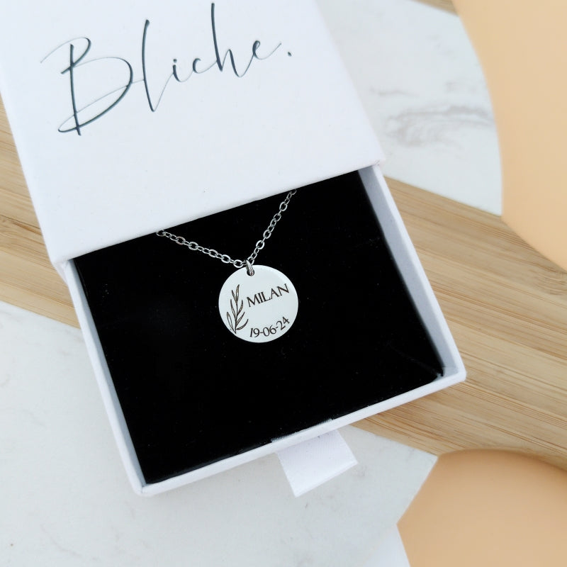 Collier personnalisé à graver - Cadeau personnalisé femme