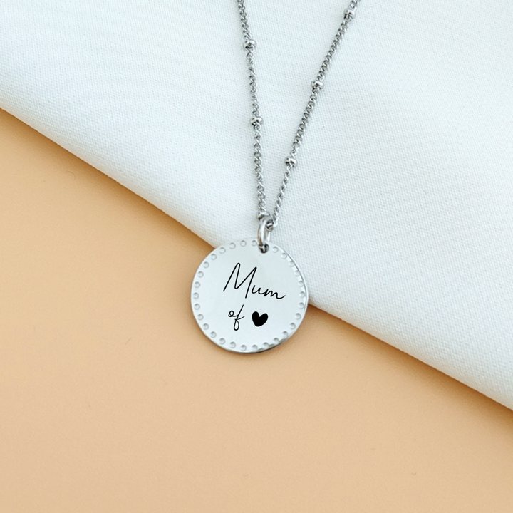 Collier à graver avec médaille poinçonnée - Bliche