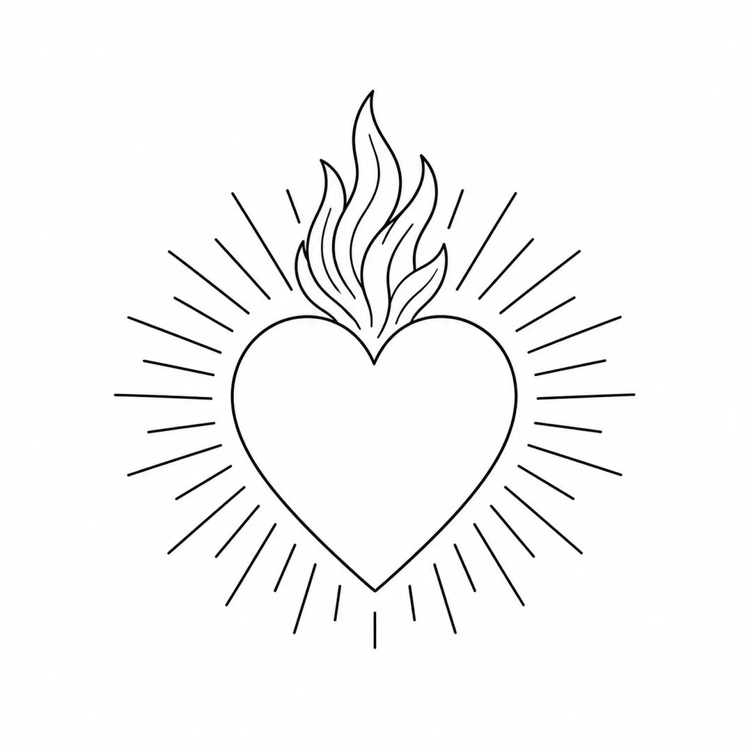 Cœur sacré cadeau baptême communion confirmation Bliche