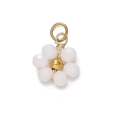 Charm fleur blanc