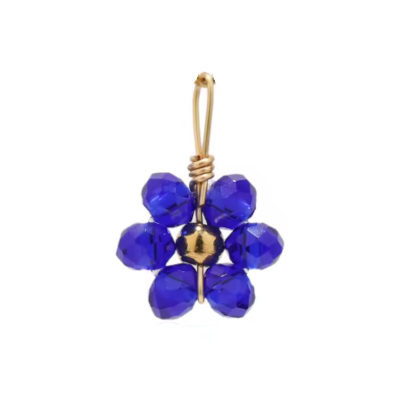 Charm fleur bleu