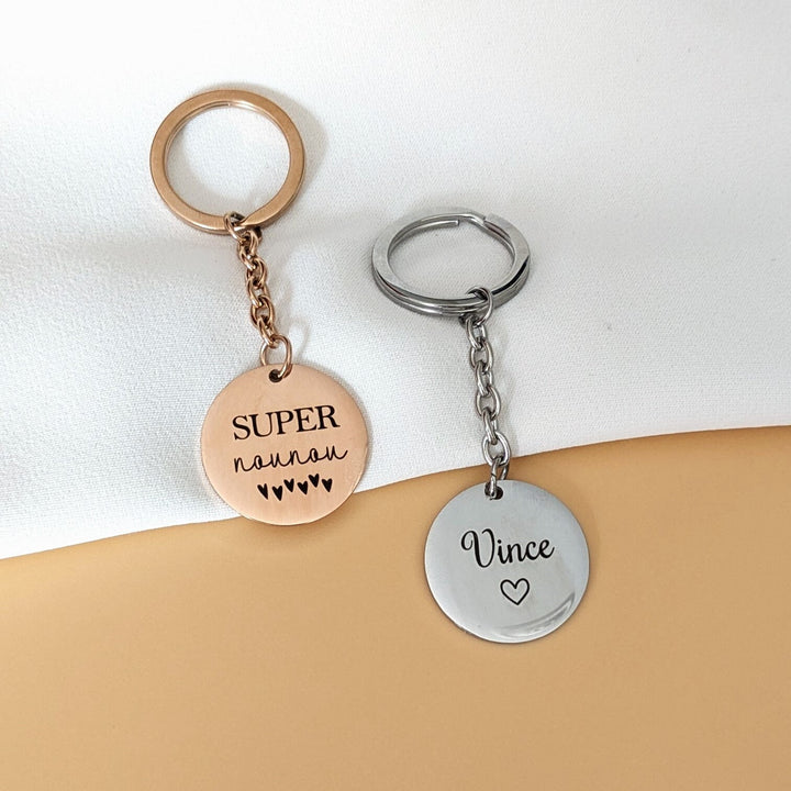 Porte clé personnalisable avec médaille