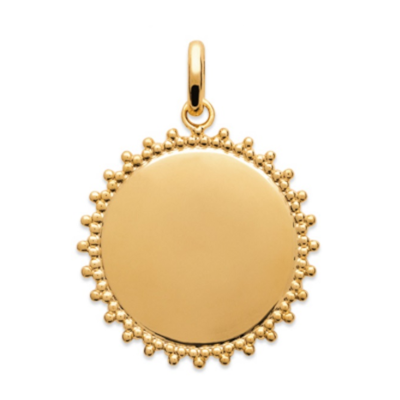 Médaille soleil à graver