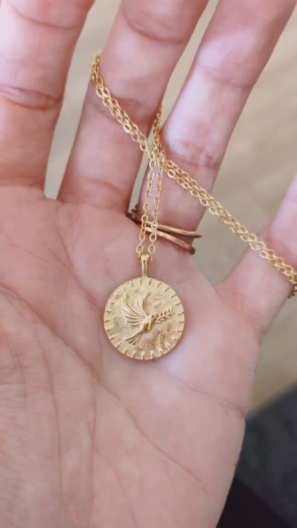 Collier personnalisé avec médaille de baptême à graver - Cadeau baptême ou naissance