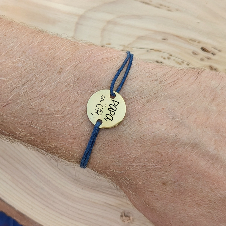 Bracelet homme personnalisé avec médaille à graver