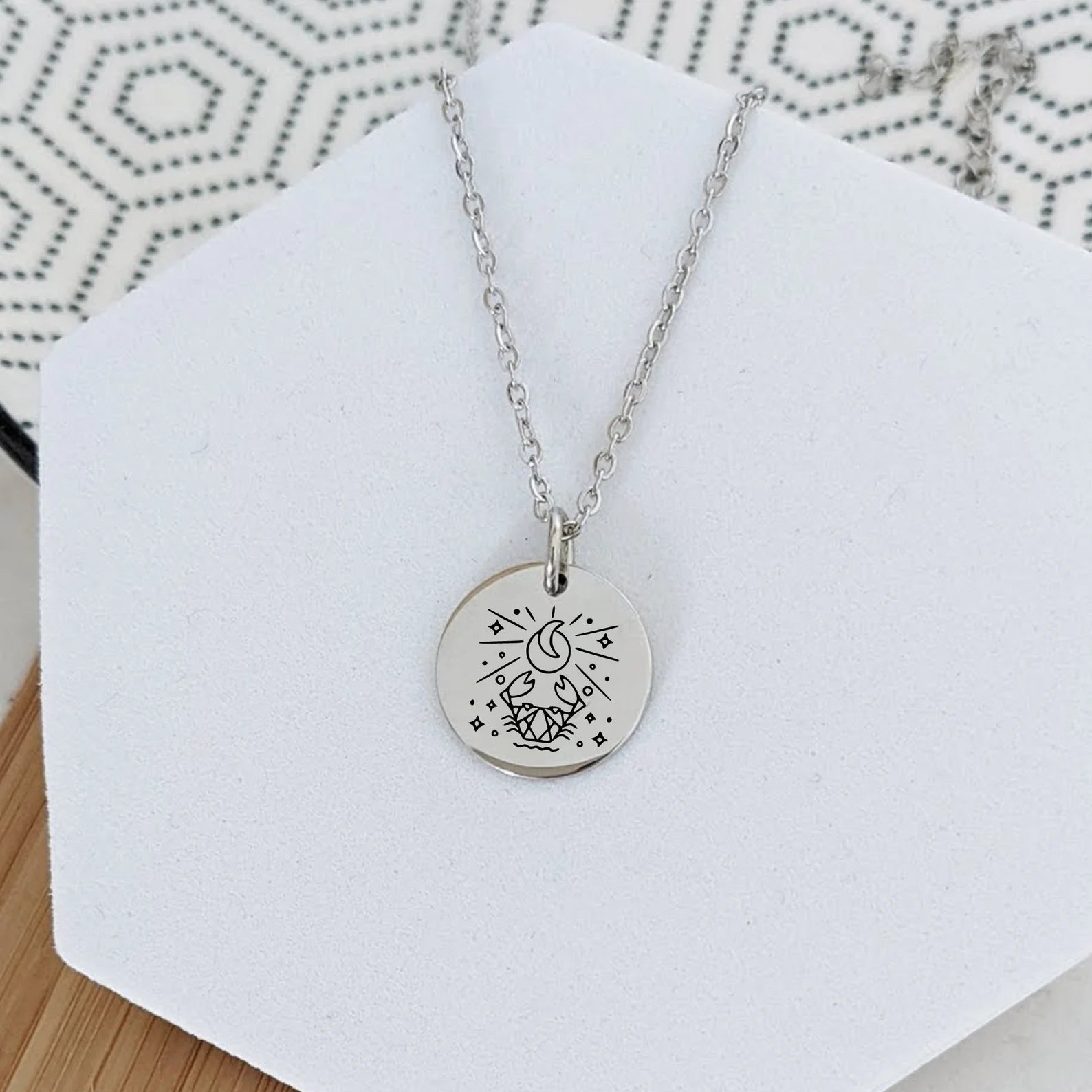 Collier personnalisable avec signe astrologique à graver - Bliche