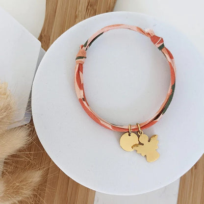 Bracelet personnalisé liberty avec ange à graver