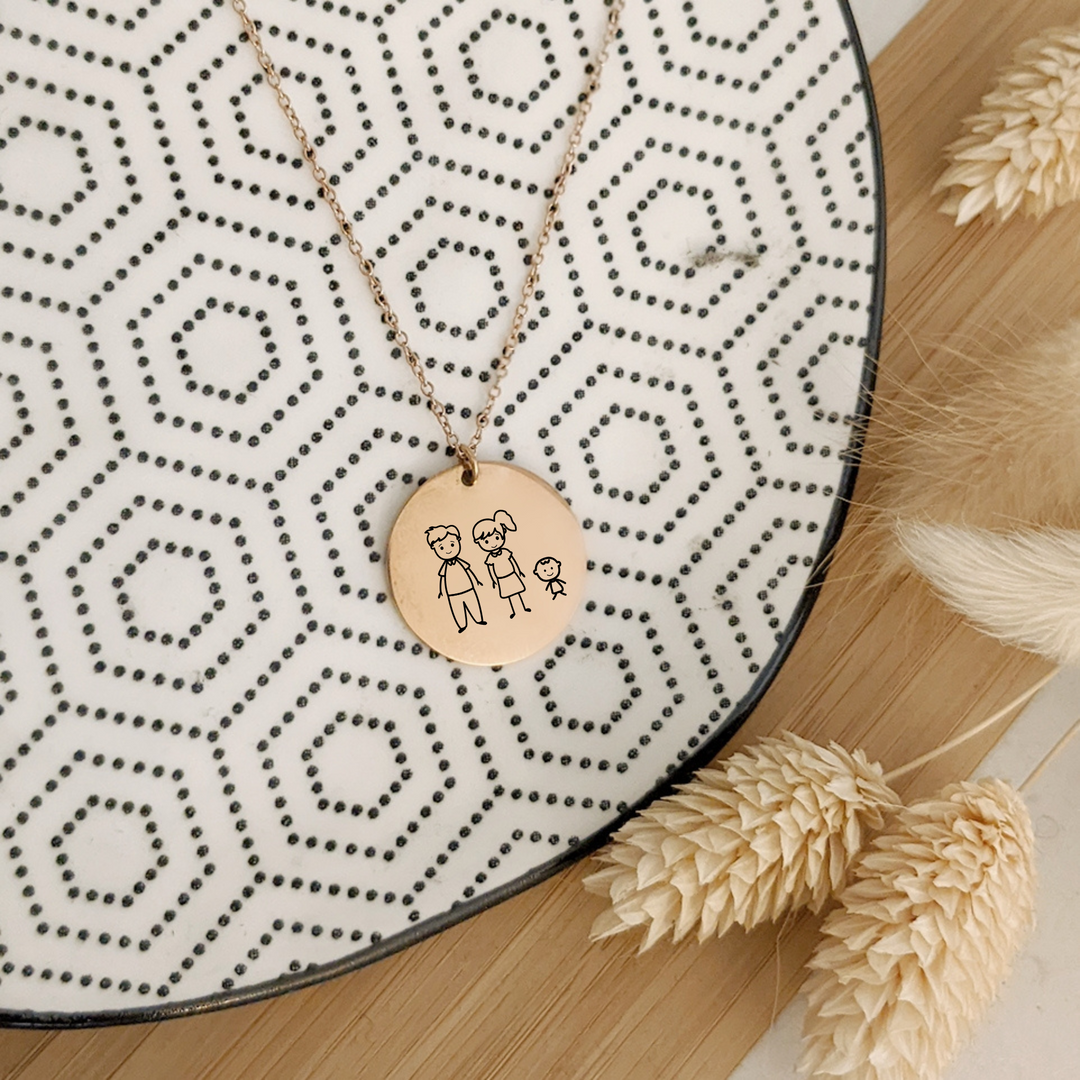 Collier à personnaliser avec sa famille - Bliche