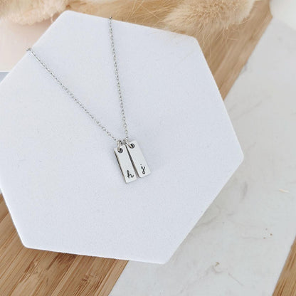 Collier à graver avec petits pendentifs - Bliche
