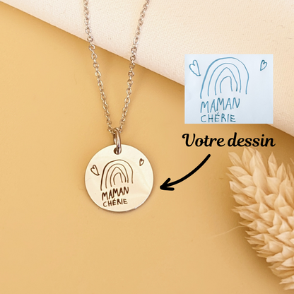Collier à graver avec dessin ou message