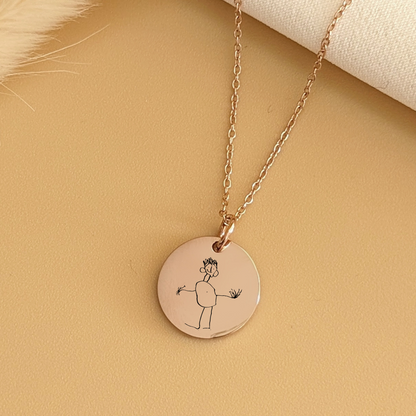 Collier à graver avec dessin ou message