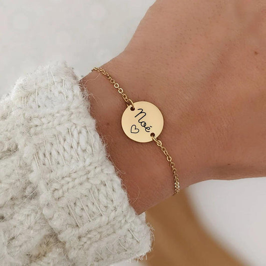 Bracelet avec médaille à graver - Bliche