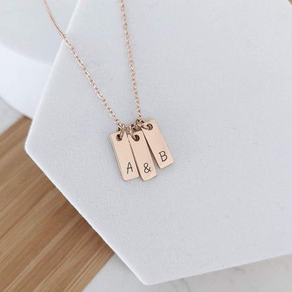 Collier à graver avec petits pendentifs - Bliche
